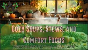 cozy soups, stews, and comfort foods