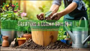 creating a loamy soil mix