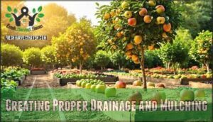 creating proper drainage and mulching