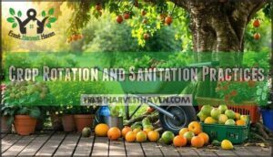crop rotation and sanitation practices