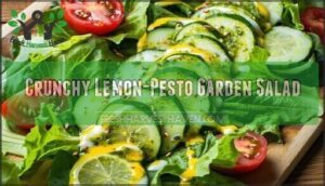 crunchy lemon-pesto garden salad
