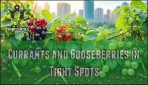 currants and gooseberries in tight spots