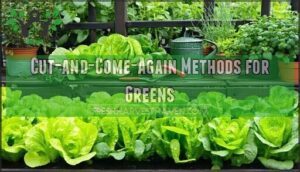 cut-and-come-again methods for greens
