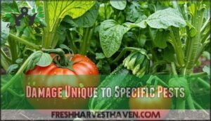 damage unique to specific pests