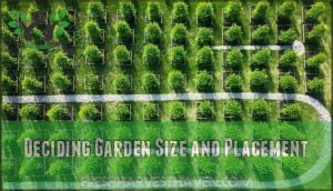 deciding garden size and placement