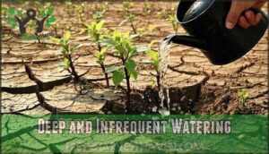 deep and infrequent watering