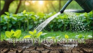 deep soak vs. frequent sprinkling