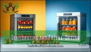 dehydrating and freeze-drying