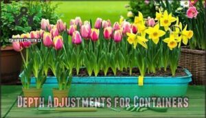 depth adjustments for containers