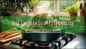 dill chicken soup preparation