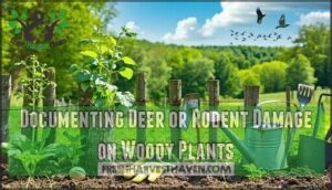 documenting deer or rodent damage on woody plants