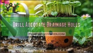 drill adequate drainage holes