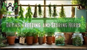 drying, freezing, and storing herbs