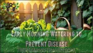 early morning watering to prevent disease