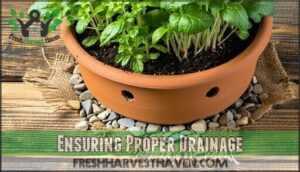 ensuring proper drainage