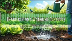 establishing a watering schedule