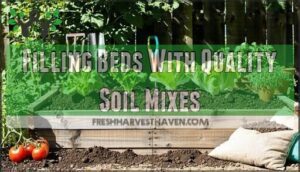 filling beds with quality soil mixes
