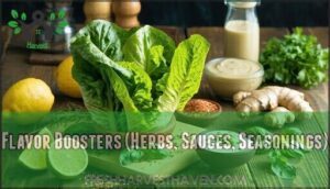 flavor boosters (herbs, sauces, seasonings)
