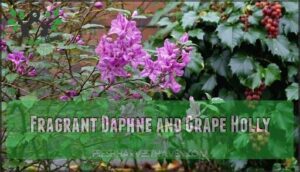 fragrant daphne and grape holly