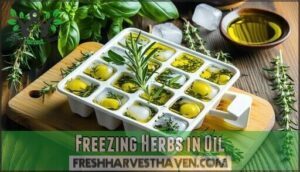 freezing herbs in oil