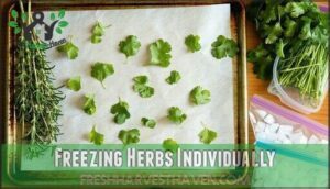 freezing herbs individually
