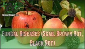 fungal diseases (scab, brown rot, black rot) fungal diseases (scab, brown rot, black rot)
