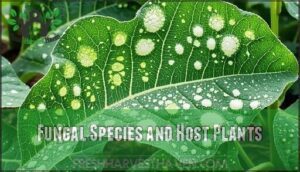 fungal species and host plants