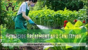 fungicide treatment and sanitation
