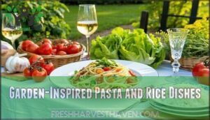 garden-inspired pasta and rice dishes