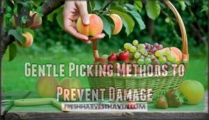gentle picking methods to prevent damage