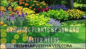 grouping plants by sun and water needs