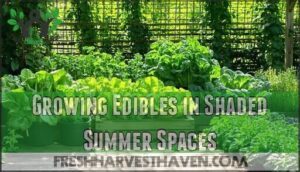 growing edibles in shaded summer spaces