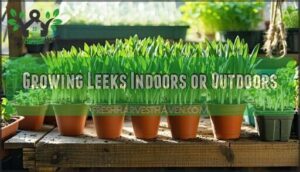 growing leeks indoors or outdoors