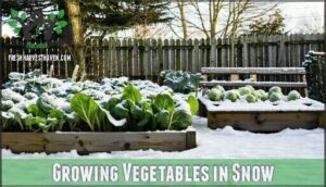growing vegetables in snow