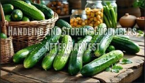 handling and storing cucumbers after harvest