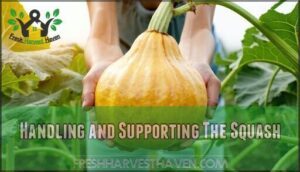 handling and supporting the squash