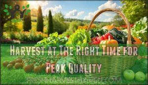harvest at the right time for peak quality