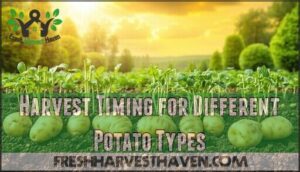 harvest timing for different potato types
