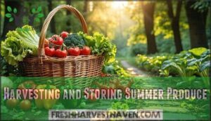 harvesting and storing summer produce