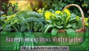 harvesting and using winter greens