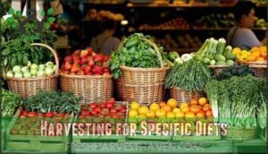 harvesting for specific diets