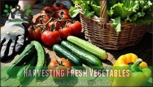 harvesting fresh vegetables