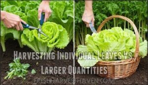 harvesting individual leaves vs. larger quantities