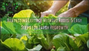 harvesting lettuce without roots