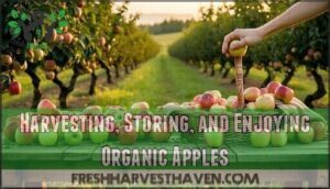 harvesting, storing, and enjoying organic apples