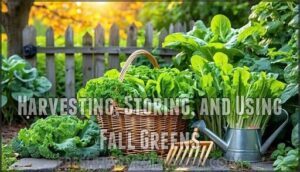 harvesting, storing, and using fall greens