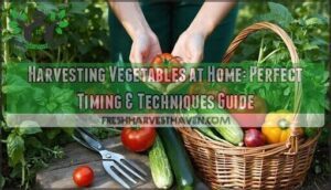 harvesting vegetables at home harvesting vegetables at home