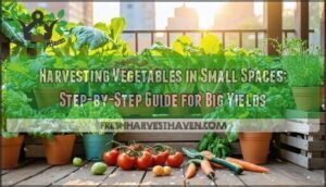 harvesting vegetables in small spaces
