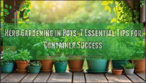 herb gardening in pots