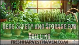 herb safety and storage for grilling